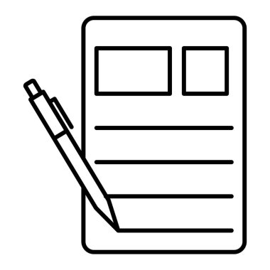 kalem simgesi vektör illüstrasyonu