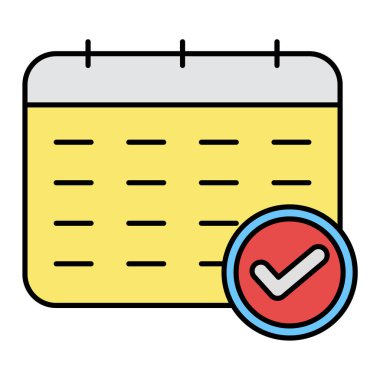 Takvim simgesi vektör illüstrasyonu