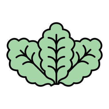 Yeşil yaprak yaprağı. vektör illüstrasyonu