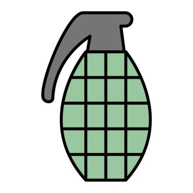 Çizgi film el bombasının vektör çizimi