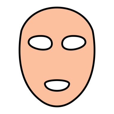 maske simgesi vektör illüstrasyonu