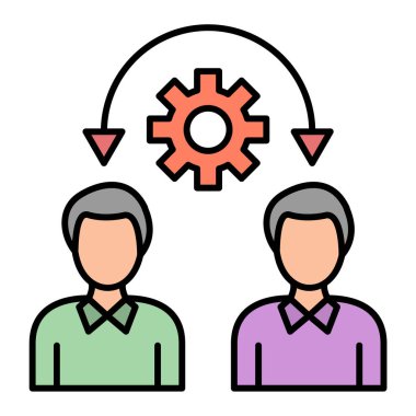 iş insanları simgesi vektör illüstrasyonu