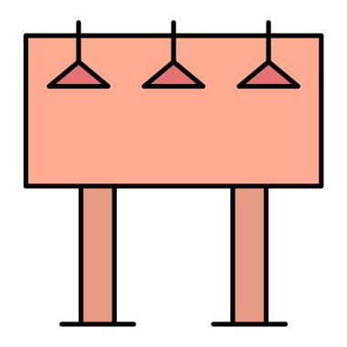 Reklam panosu. Web simgesi basit illüstrasyon