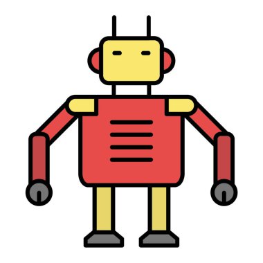 robot ikon vektör illüstrasyonu