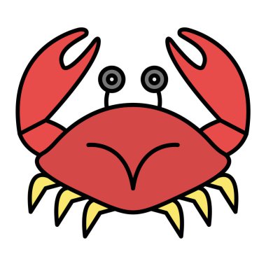 karikatür yengeci, vektör illüstrasyonu