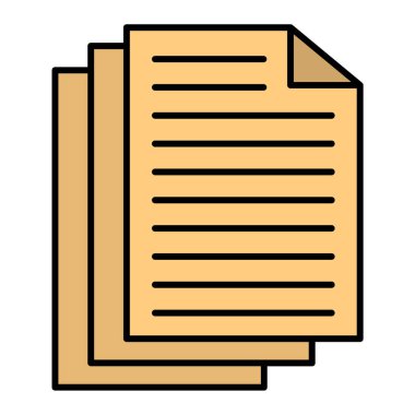 Belge. Web simgesi basit illüstrasyon