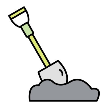 Kürek simgesi, vektör illüstrasyonu 