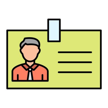 ID kart simgesi vektör illüstrasyonu