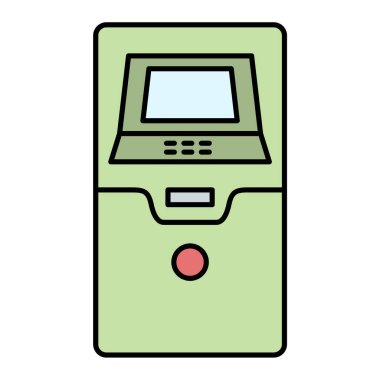 Elektronik aygıt ikon vektör çizimi. atm