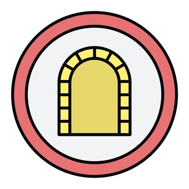 Ağ ve mobil uygulama tasarımınız için beyaz arkaplanda izole edilmiş kapı simgesi vektörü, çatı logosu konsepti