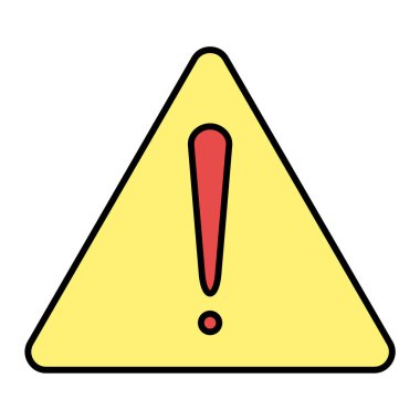 Ünlem işareti uyarı simgesi. Tehlike sembolü Tehlike alarmı. düz dizayn. vektör illüstrasyonu