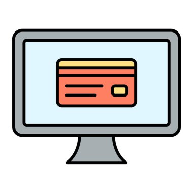 Kredi kartı ikonu vektör illüstrasyonu