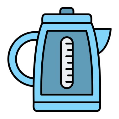 Çaydanlık. Web simgesi basit illüstrasyon