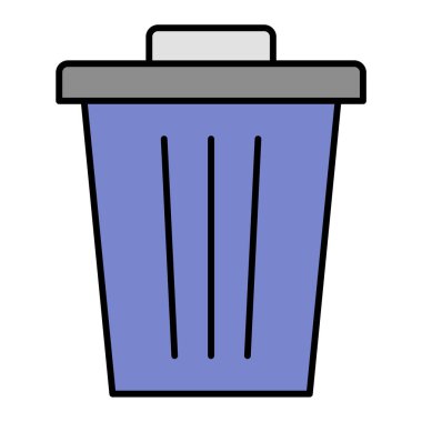 Çöp kutusu simgesi. beyaz arkaplanda izole edilmiş web tasarımı için çöp vektör sembolünü özetle