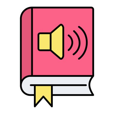 Müzik sembolü vektör resimli kitap grafik tasarımı