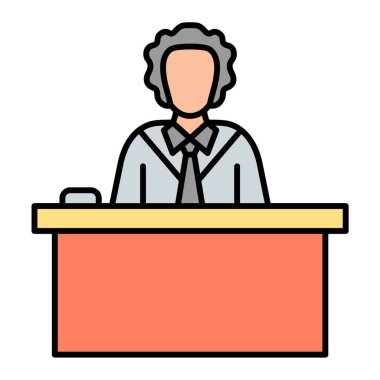 Konuşma balonu vektör illüstrasyon tasarımı ile iş adamı