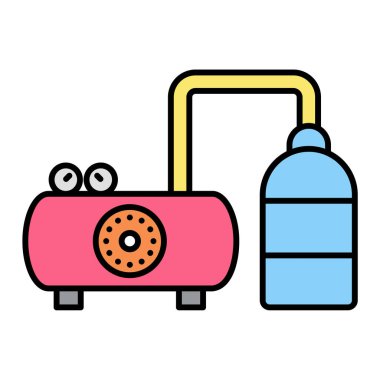 Gıda ve teknoloji ikonunun vektör illüstrasyonu