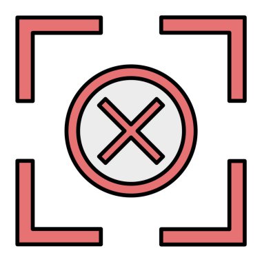 İptal et. Web simgesi basit illüstrasyon