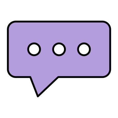 Sohbet kabarcığı ikonu vektör çizimi grafik tasarımı