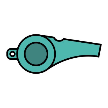 Islık simgesi. Beyaz arkaplanda izole edilmiş web tasarımı için basit spor ekipman vektör simgeleri çizimi