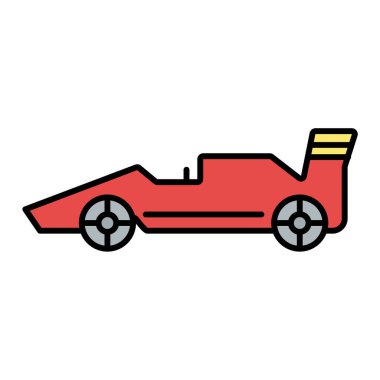 Araba ikonu. Web için spor araç vektör simgelerinin özet çizimi