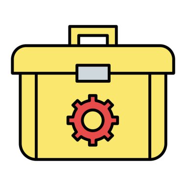 Alet çantası. Web simgesi vektör illüstrasyonu