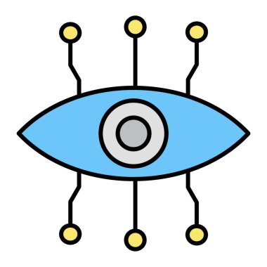 robot ikon vektör illüstrasyonu