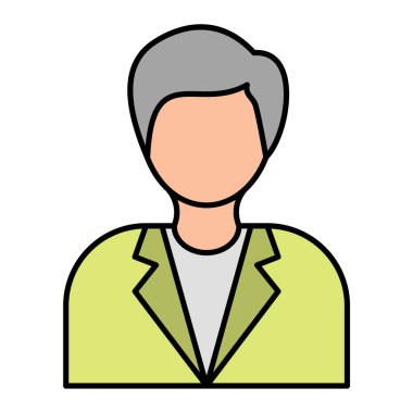 Doktor ikonu. Web için insan vektör simgelerinin düz çizimi