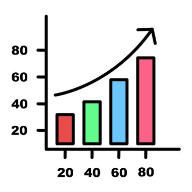 Bar çizelgesi simgesi. vektör illüstrasyonu