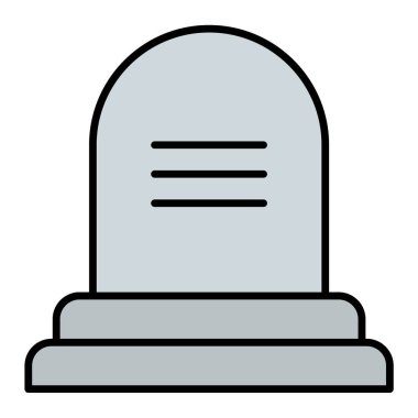 Mezar taşı. Web simgesi basit illüstrasyon