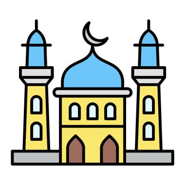 Cami simgesi vektör illüstrasyonu