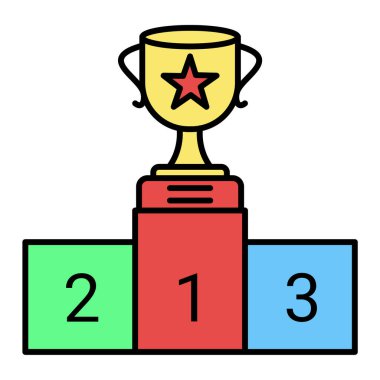 Galibiyet ödülü ikonu. Web tasarımı için kazananların basit fincan vektör simgeleri