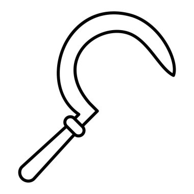 Bir tırpan simgesinin vektör illüstrasyonu