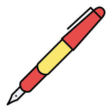 kalem simgesi. Web için basit kalem vektör simgeleri çizimi