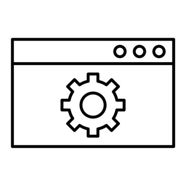 Geliştirme için web simgesi, vektör illüstrasyonu