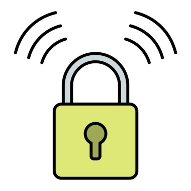 asma kilit ikon vektör çizimi