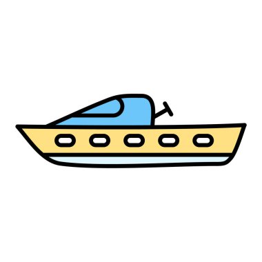 tekne ikonu vektör illüstrasyonu