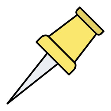 İğne simgesine bas. vektör illüstrasyonu