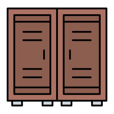 Modern mobilya simgesinin vektör illüstrasyonu