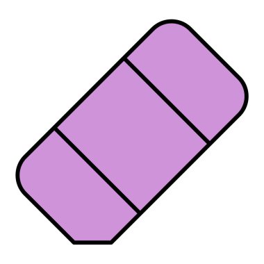 silgi simgesi vektör illüstrasyonu