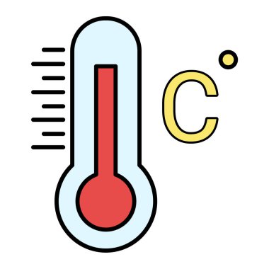 termometre simgesi vektör illüstrasyonu