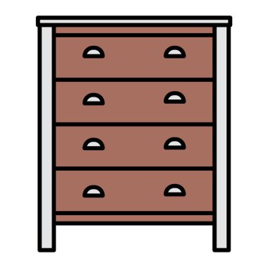 Kabine ikonu vektör illüstrasyonu