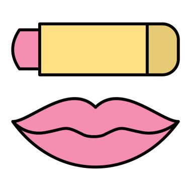 dudak simgesi vektör illüstrasyon tasarımı