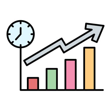 iş büyümesi grafik ikonu vektör illüstrasyon tasarımı