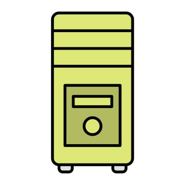 Bir depolama simgesinin vektör illüstrasyonu