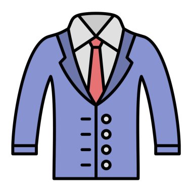 İş adamı ceketi Web simgesi vektör illüstrasyonu