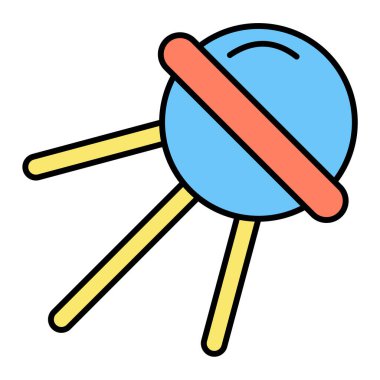 Şeker ikonunun vektör illüstrasyonu