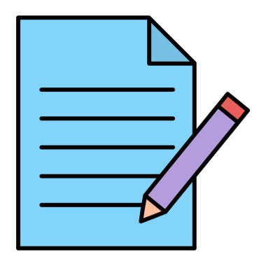 Belge. Web simgesi basit illüstrasyon