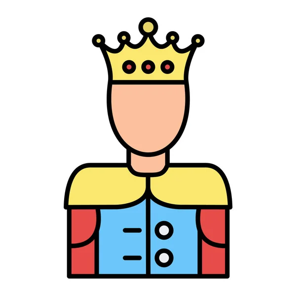 Król Korony Wektor Ilustracji Projektu — Wektor stockowy