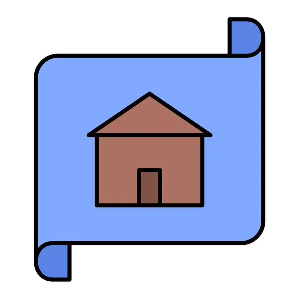 Huis Pictogram Vector Illustratie — Stockvector